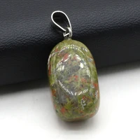 natural unakite stone semi precious stone irregular shape pendant boutique making diy fashion charm necklace bracelet gift