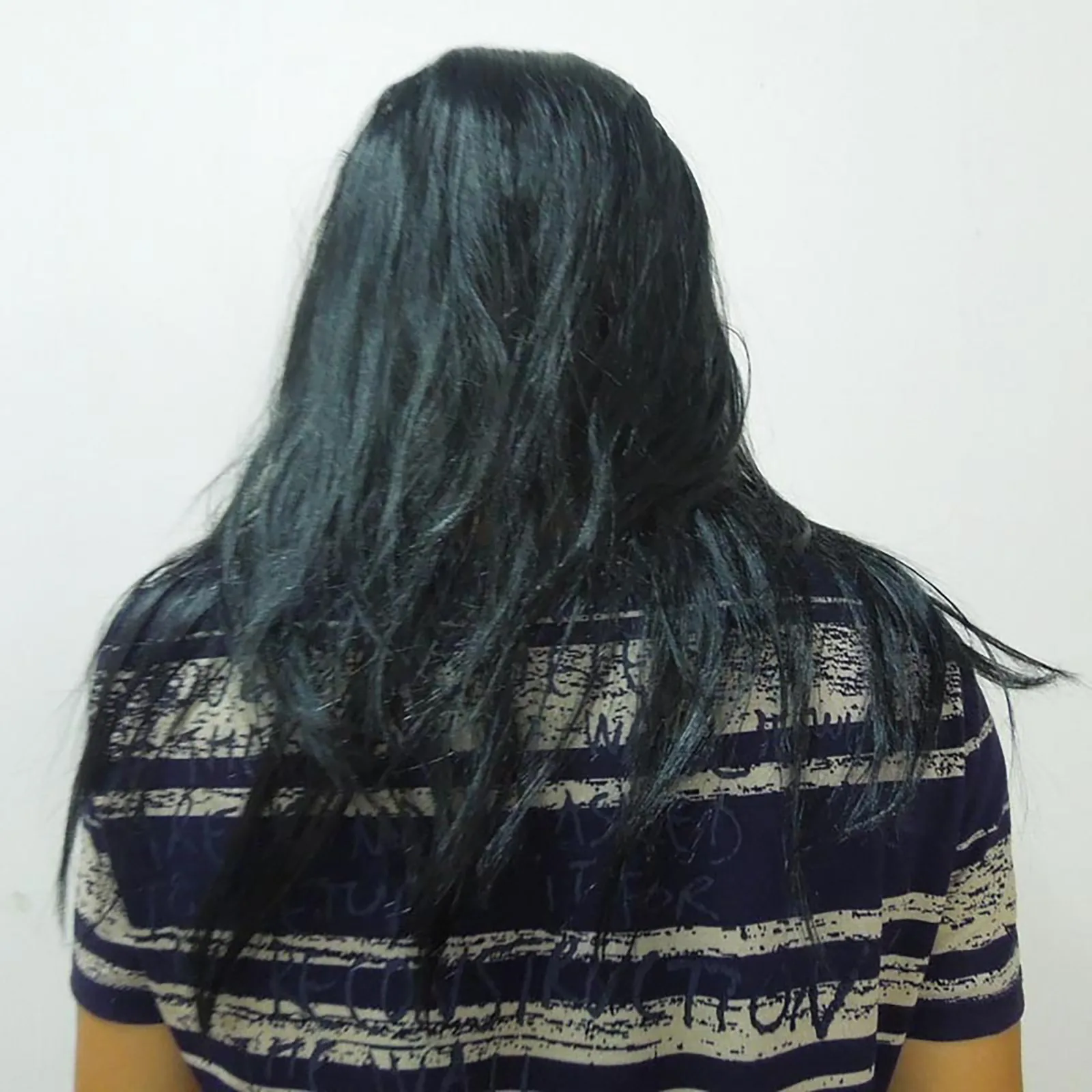 Страшная гримаса на Хэллоуин яркий черный длинный парик маска вечерние забавные