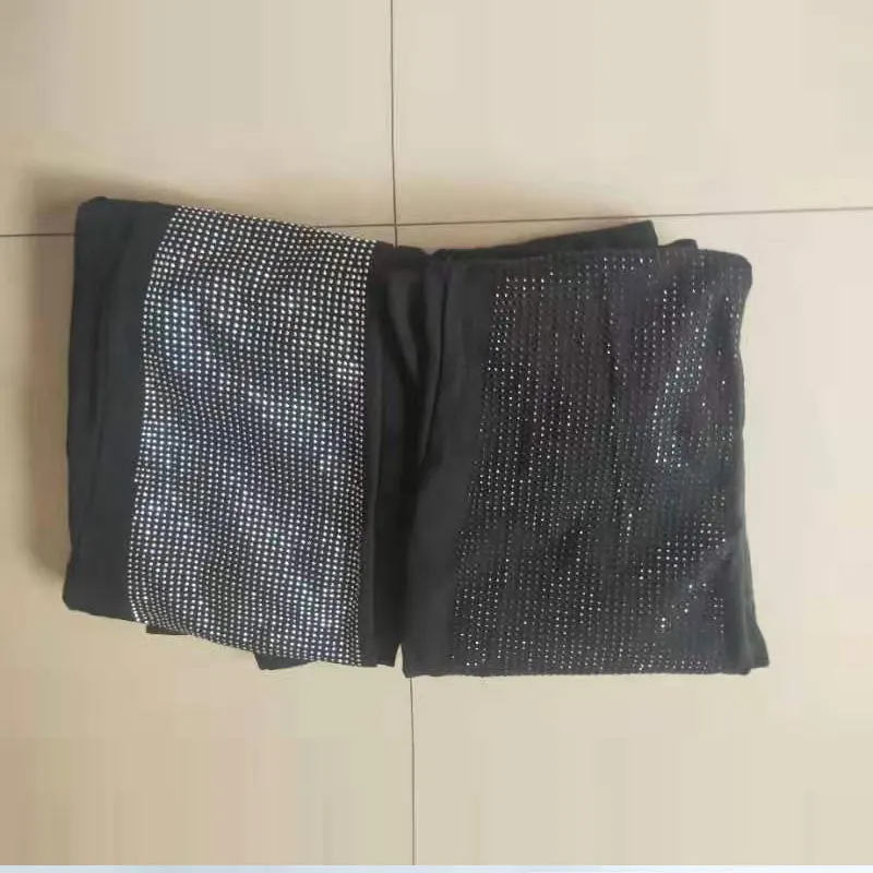 Early Autumn New Heavy Industry Hot Drilling Beam Foot Casual Pant Wei Pants Women Fashion Casual Wild Loose Pants Tide 225