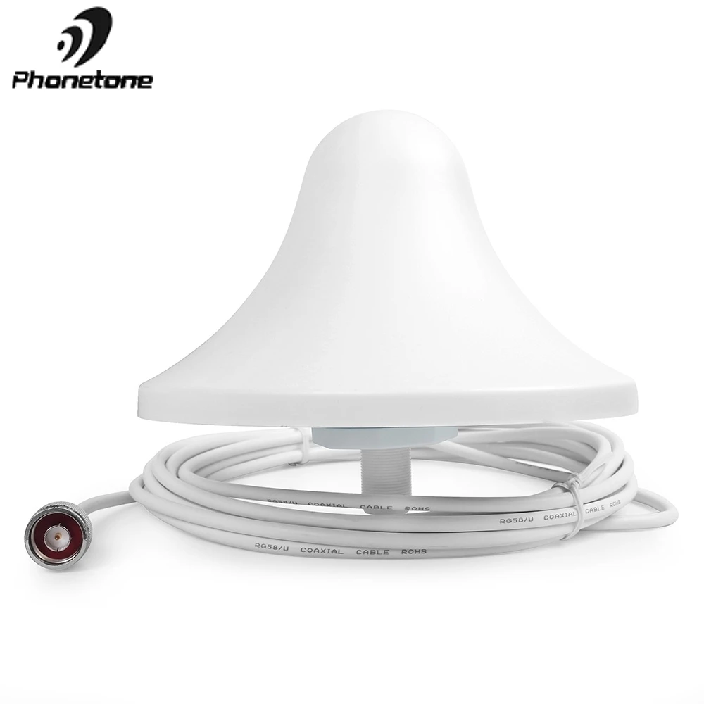 5dBi 800-2500MHz Indoor antenna 2G 3G 4G Ceiling internal Antenna with N Male Connector 10m Cable for 3G Signal Booster Repeater