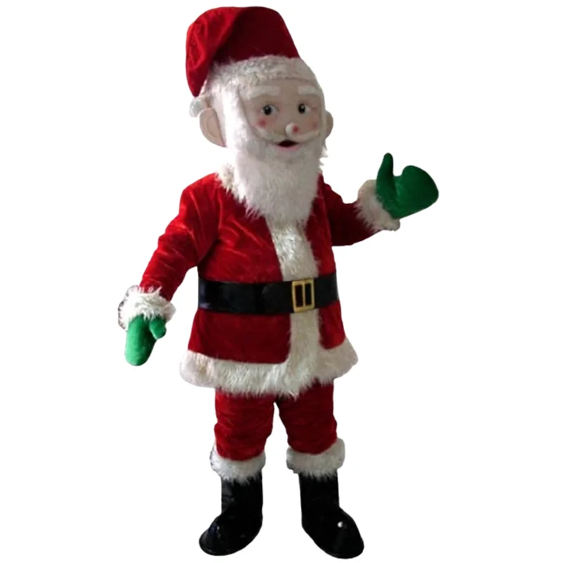 

Santa Claus Cartoon Mascot High Quality Costume Christmas Halloween Cosplay Birthday Party Free Shipping