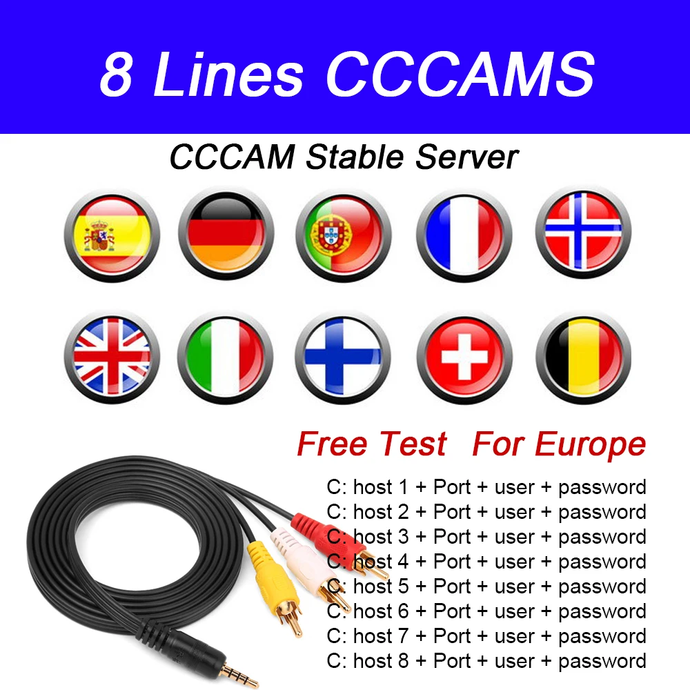 

c ccam Europe Spain latest and most stable 8 clines Portugal Germany Poland is compatible with speaker satellite TV