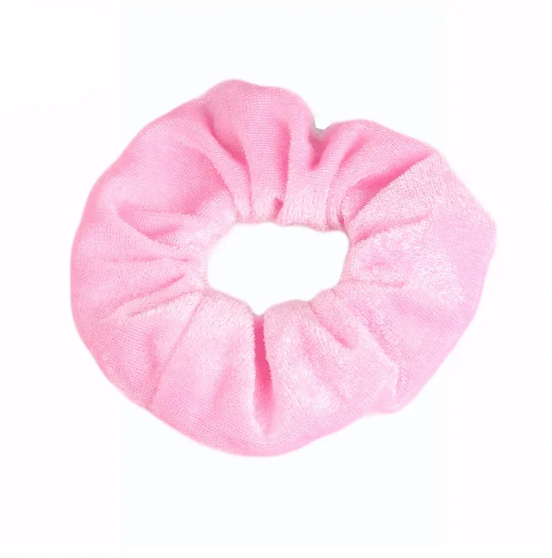 Leather Pink 2 шт Твердые женские бархатные волосы кольцо женские Девушки эластичные волосы резиновые ленты аксессуары для Женский Хвостик Держатель - Окраска металла: Leather Pink