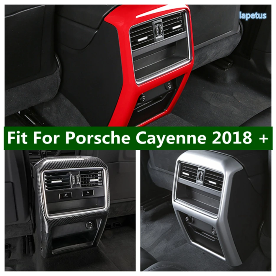 

Lapetus Interior Accessories Fit For Porsche Cayenne 2018 - 2022 Armrest Box Rear Air Conditioning AC Vent Outlet Cover Trim
