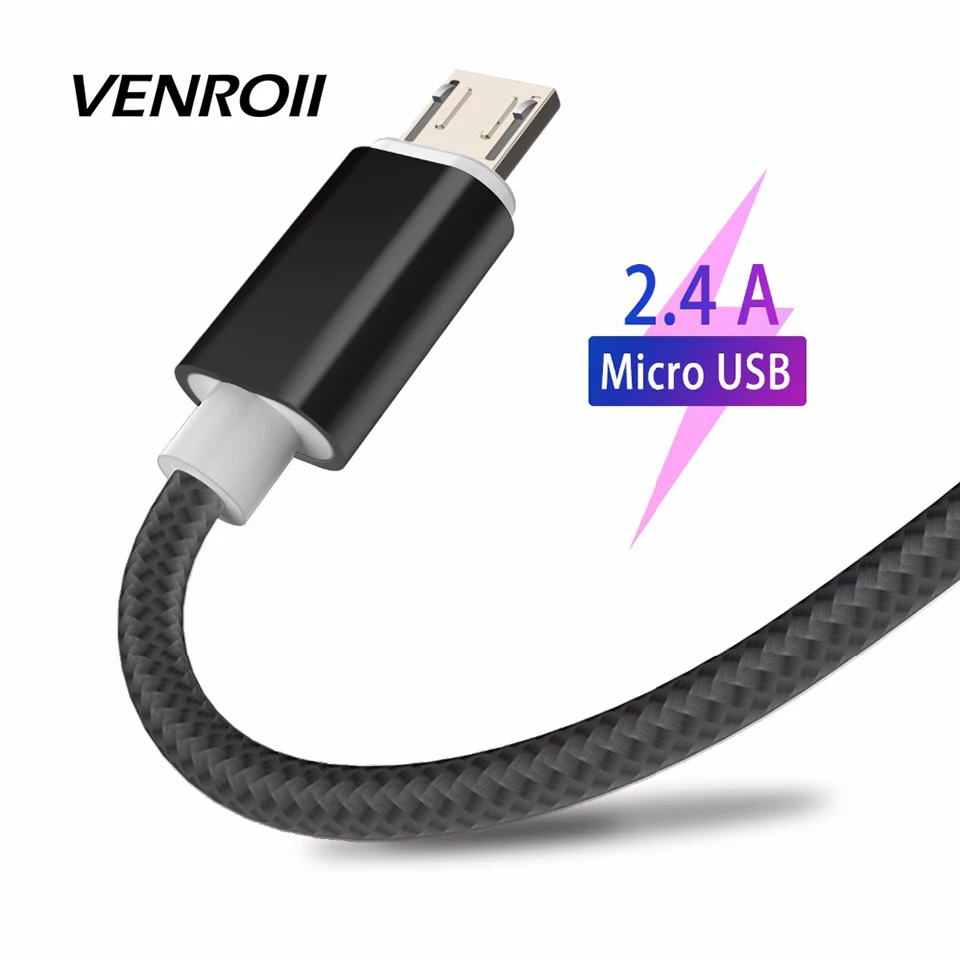 Micro USB кабель 2A быстрой зарядки нейлоновая оплетка синхронизации данных Android - Фото №1