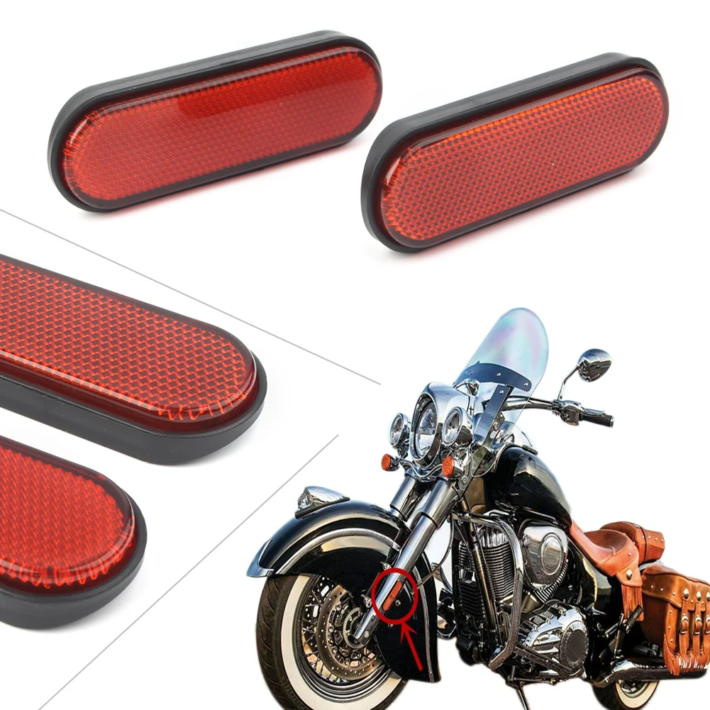Cubierta reflectora de pierna de horquilla delantera de motocicleta para Victory Judge Hammer S, bola dura, 2 uds., accesorios ABS rojos