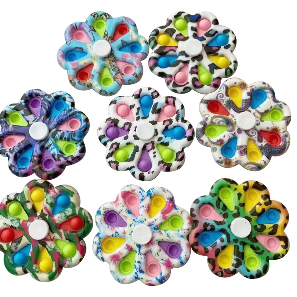 

Fidget Toys Autism Stress Relief Silicone Interactive Flip Octopus Change Faces Spinner Push Popete Bubble Toy for Spinners