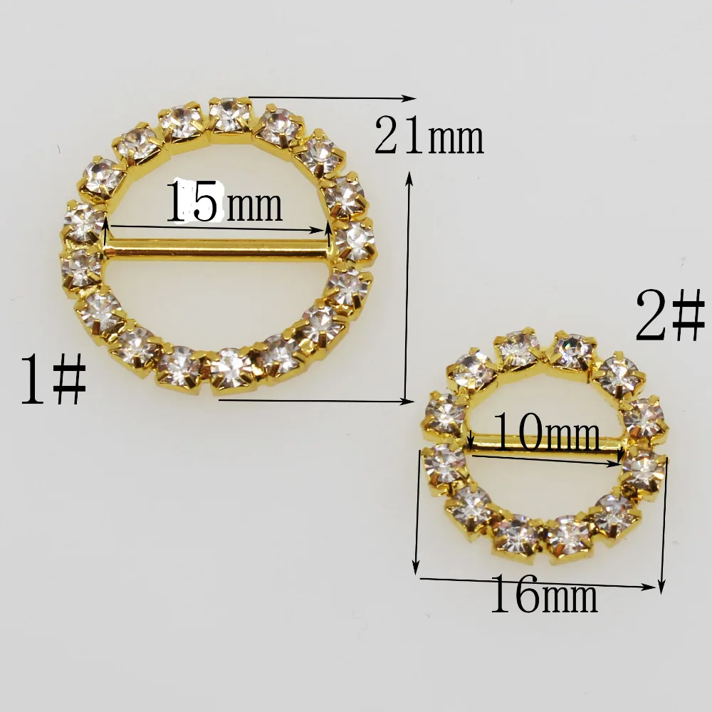 50 шт. Маленькие стразы скользящая пряжка золото серебро металл сделай сам