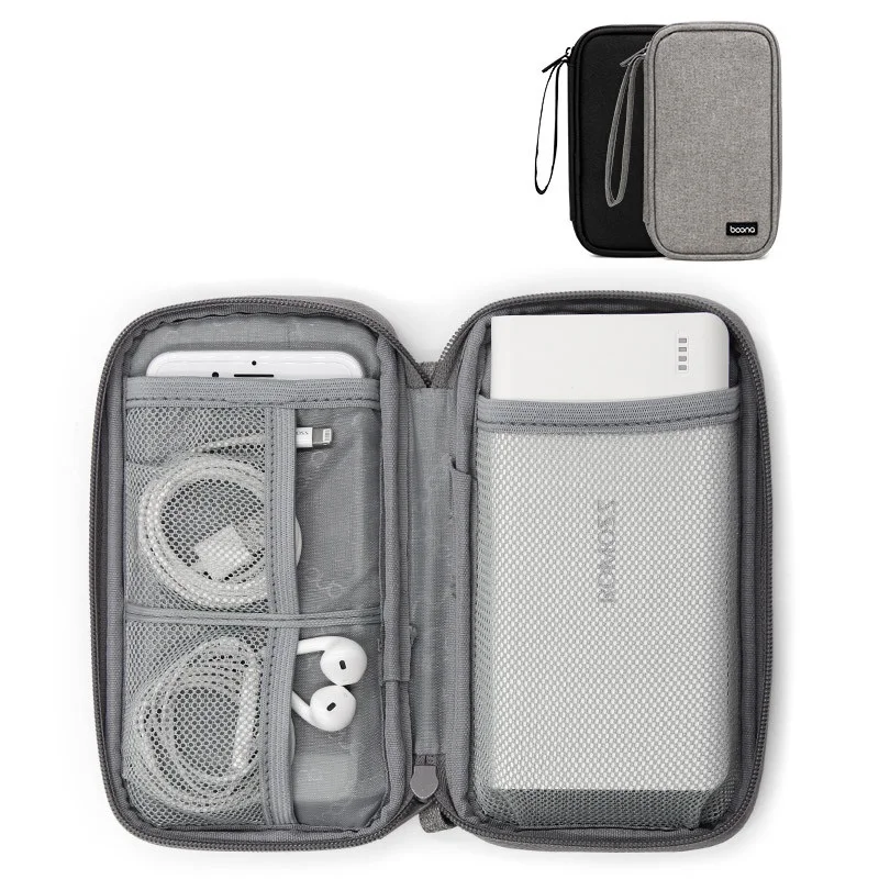 Цена Многофункциональная сумка-Органайзер для кабелей, дорожный Органайзер для аксессуаров, чехол для кабелей и наушников, чехол для внешнего а...