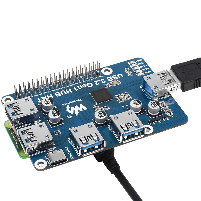 Плата расширения Raspberry Pi 4B USB 3 2 Gen1 5 в постоянного тока 4 порта для | Компьютеры и