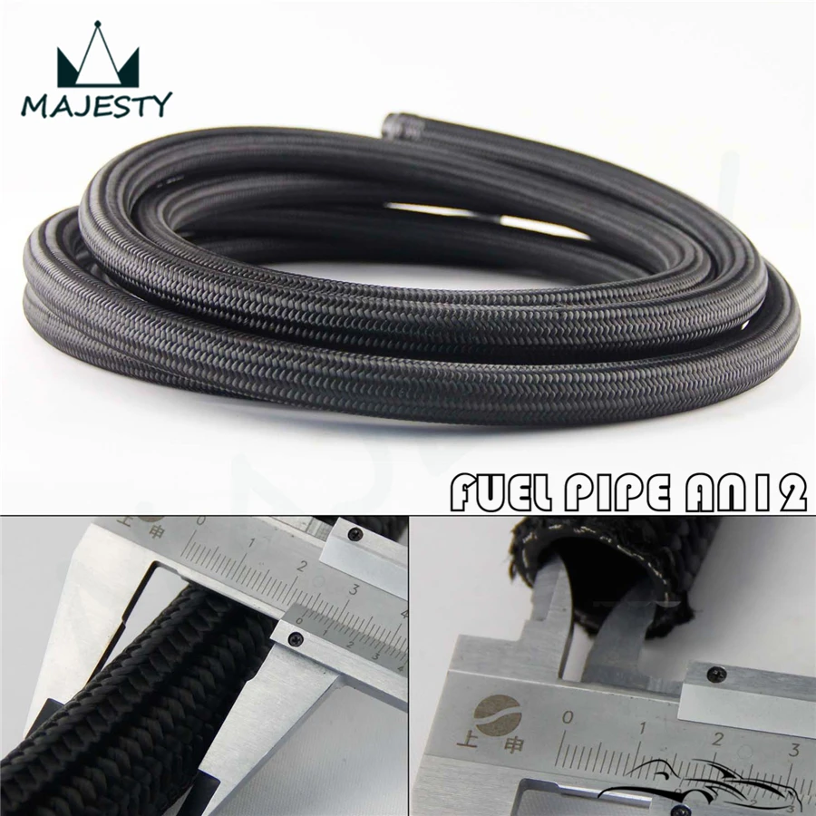 АН 12 нейлон/сталь NBRAIDED AN12 нержавеющая Нефть/топливная линия/шланг + 12AN фитинг