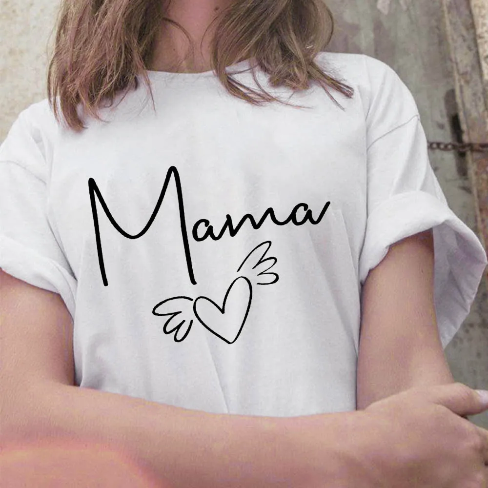 

Hipster T shirt Letters Mama print T Shirt O-neck T Short Sleeve Women t shirt 2021 Summer Casual t-shirt femme mujer