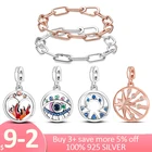 Подвеска-медальон из серебряных лучей жизни серии Me, Шарм глаза и Луна, подходят для браслета Brand Me, ювелирные изделия, подарок своими руками