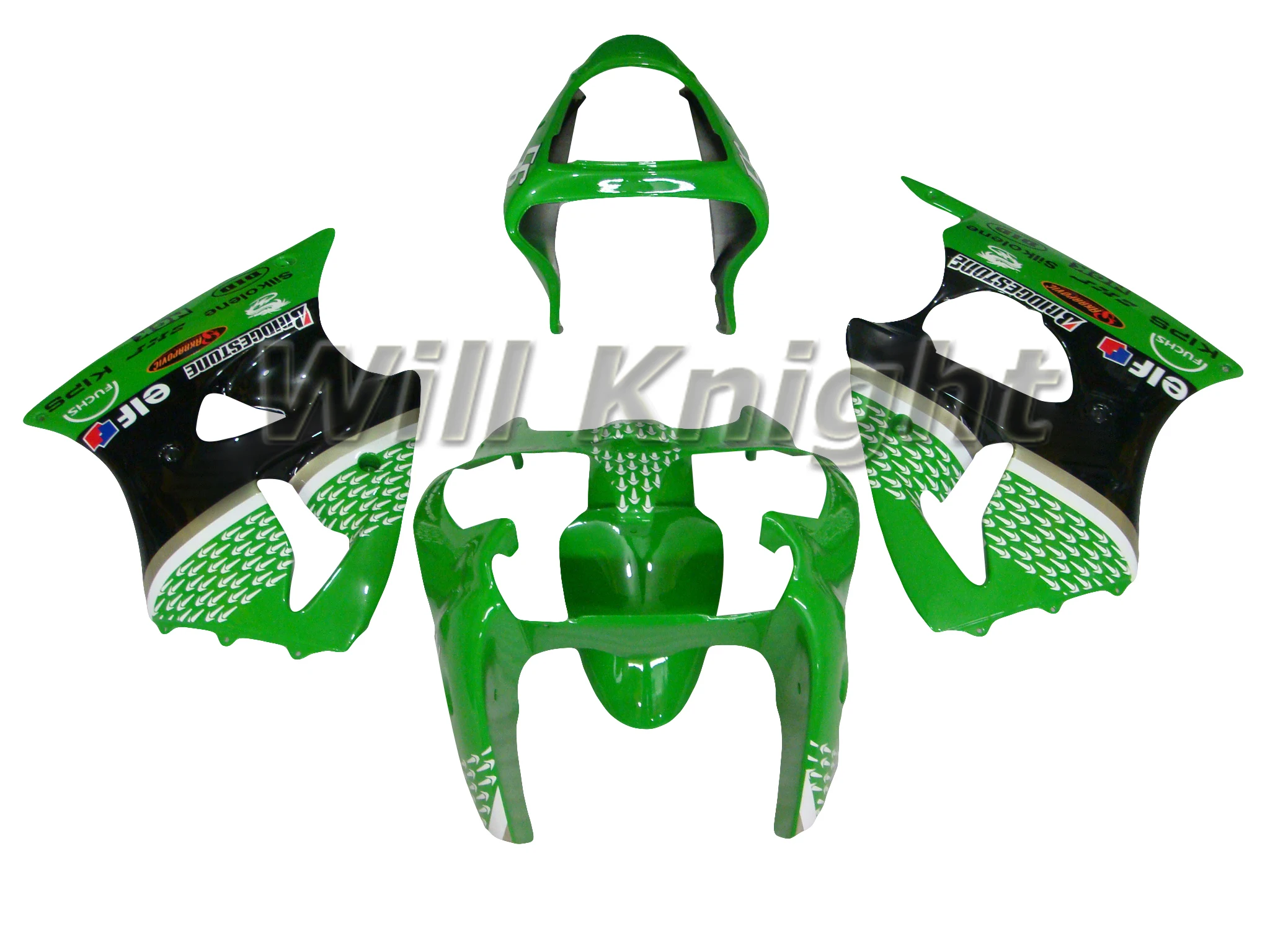 

ABS Injection Green Black Body Panel for Kawasaki ZX-6R 2000 2001 2002 ZX6R 00 01 02