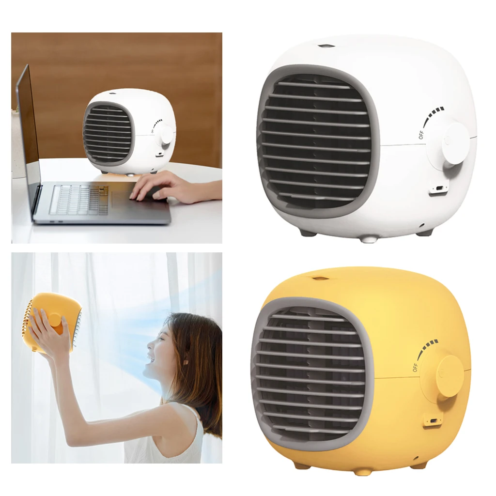 

Air Cooler, USB Portable Cooling Air Conditioner, Mini Mobile Personal Space Cooler, Humidifier, Purifier, Desktop Cooling Fan