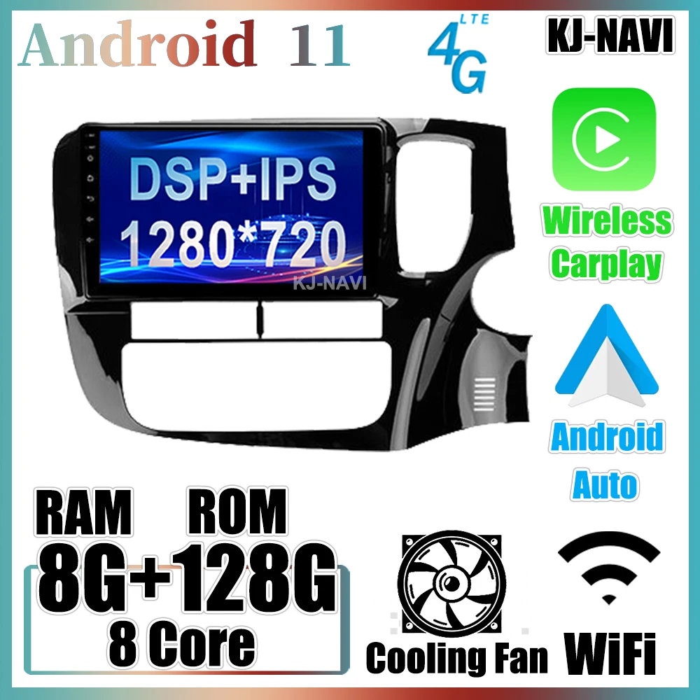 

4G WIFI IPS Android 11 Car radio Multime player Navigation GPS For Mitsubishi Outlander 3 GF0W GG0W 2012-2018 Right hand driver