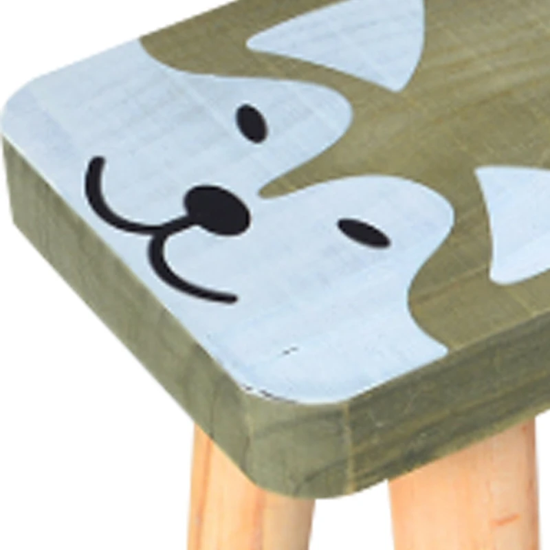 

Promotion! Wood Baby Chair Nordic Baby Seat Wooden Cartoon Sitting Chair Children Stool Brown Kids Room Kindergarten Decor