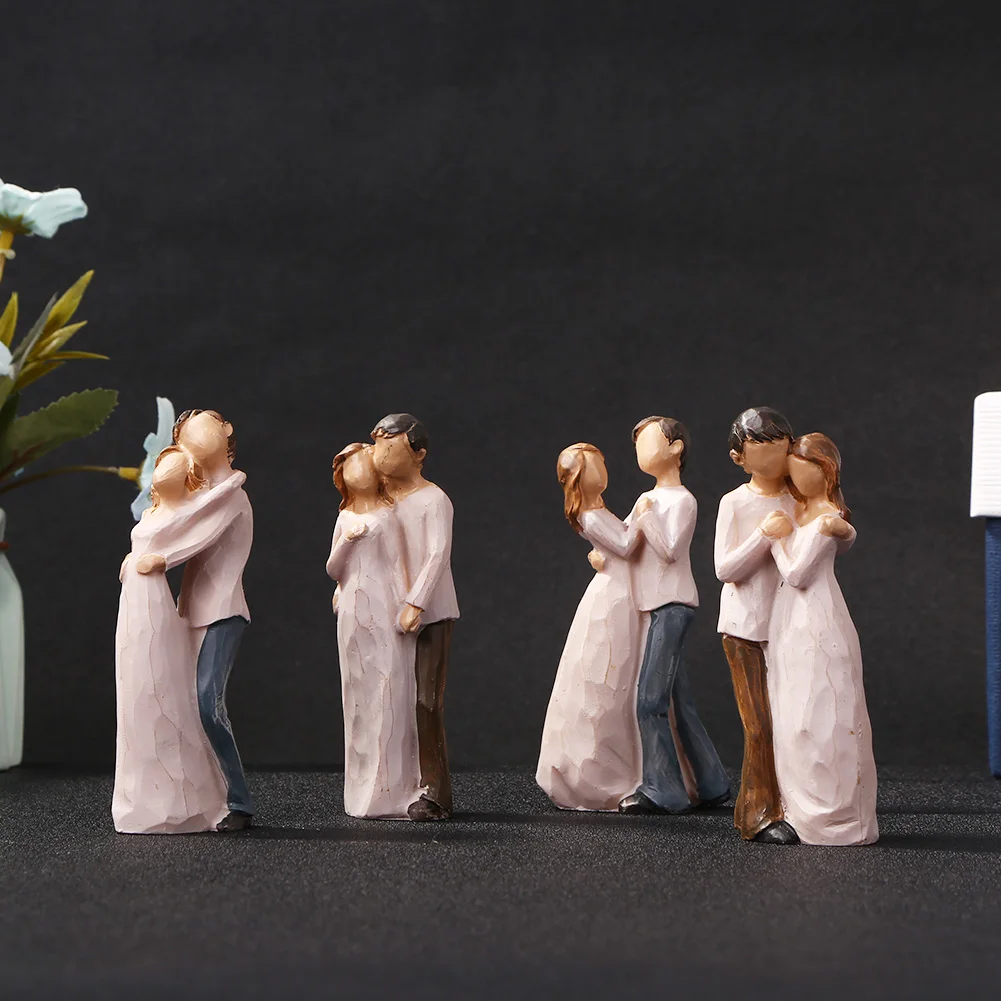 Статуэтка из синтетической смолы для пары скульптура офисное украшение ручная