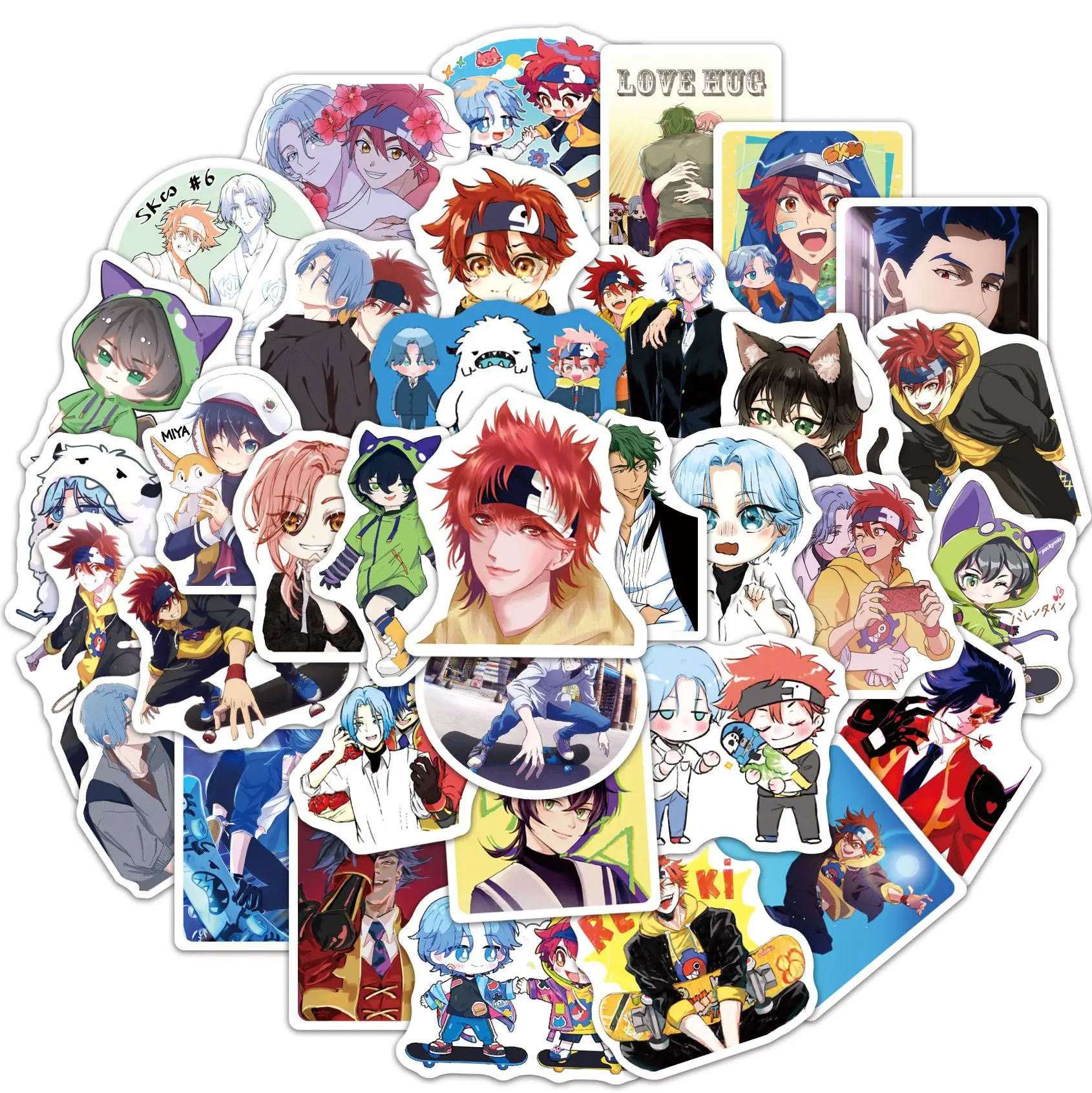 

10 / 30 / 50pcs Animation Infinite Skateboard Sk8 Graffiti Sticker Luggage Notebook Star Animation Sticker Waterproof Wholesale