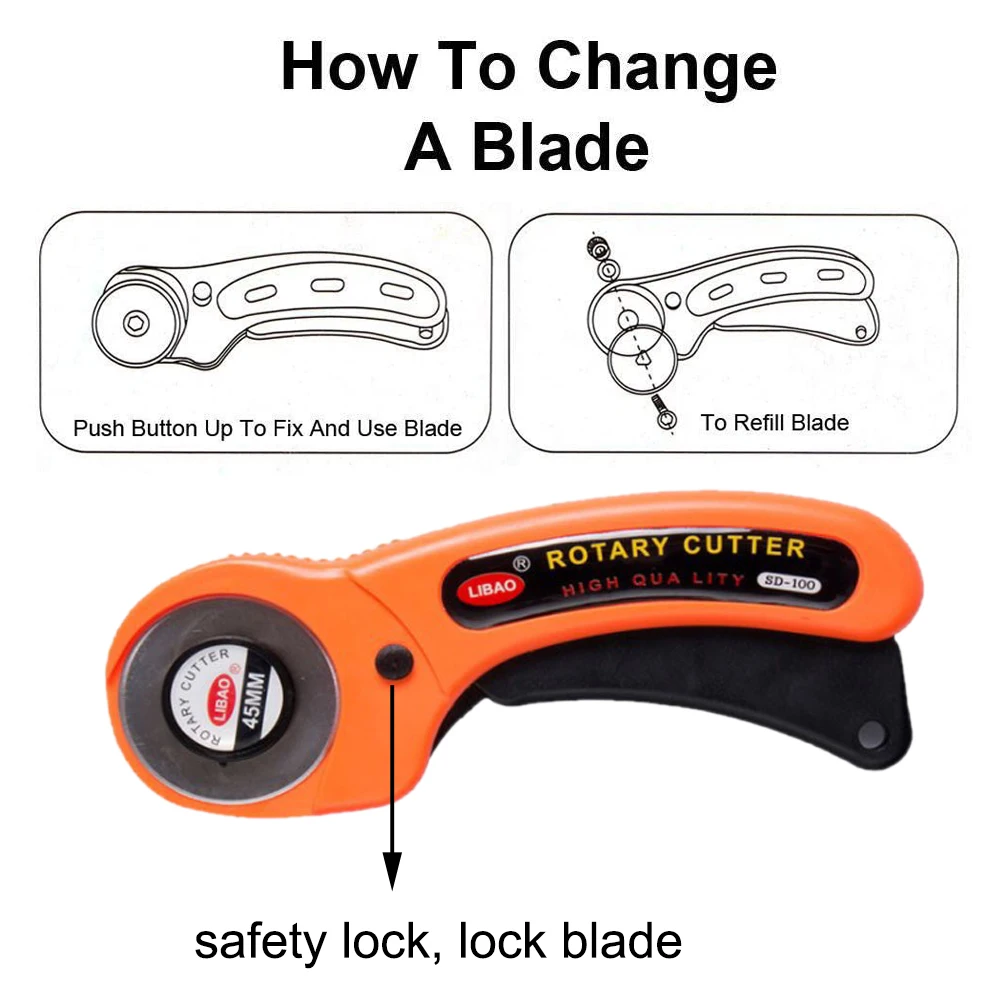 

Rotary Cutter Blades 45mm DIY Patchwork Sewing Quilting Fit Olfa Cut Leather Cutting Tool Fabric Cutter Circular Blade