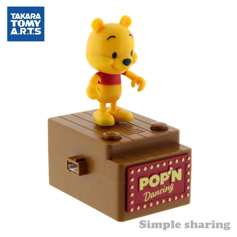 TAKARA TOMY arts pop'n dancing winnie the pooh фигурка детские игрушки Дисней аниме Детская кукла