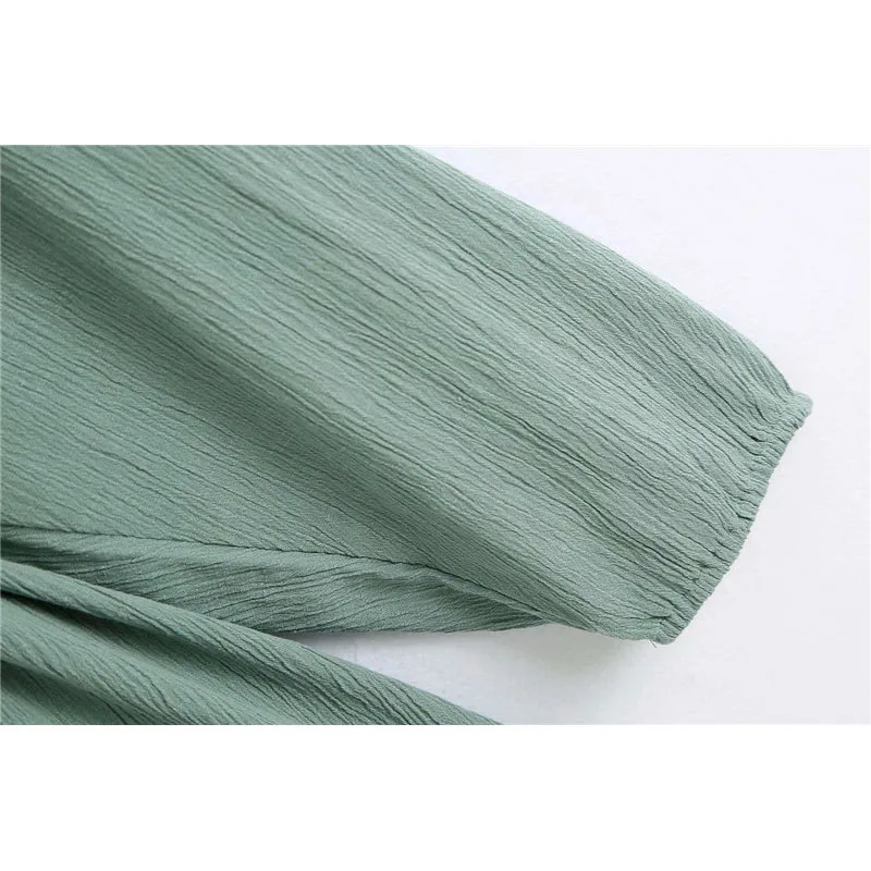 

2020 Women Chic Fashion Bow Sashes Loose Fitted Playsuits Vintage V Neck Long Sleeve Short Jumpsuits Elegant Ladies Jumpsuits