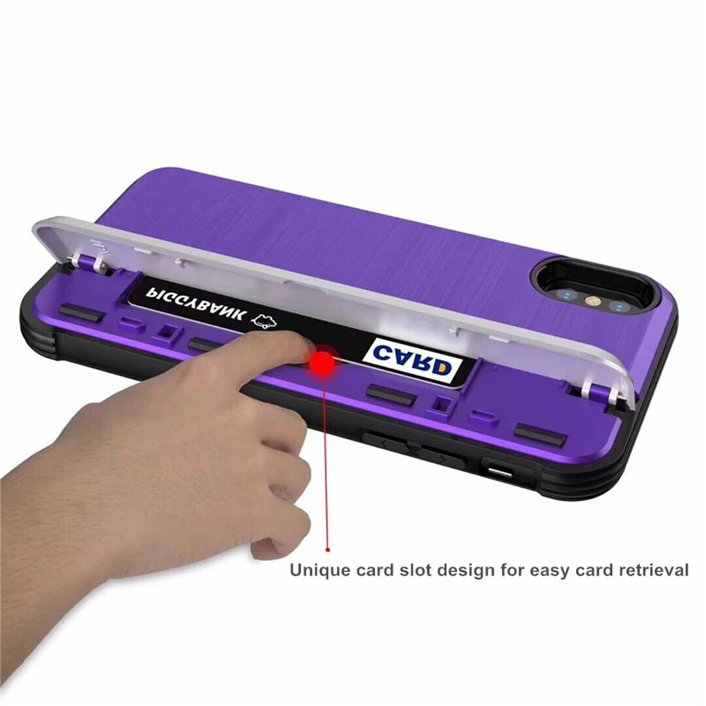 Чехол Кошелек с отделением для кредитных карт iPhone X XR Xs Max гибридные Чехлы из