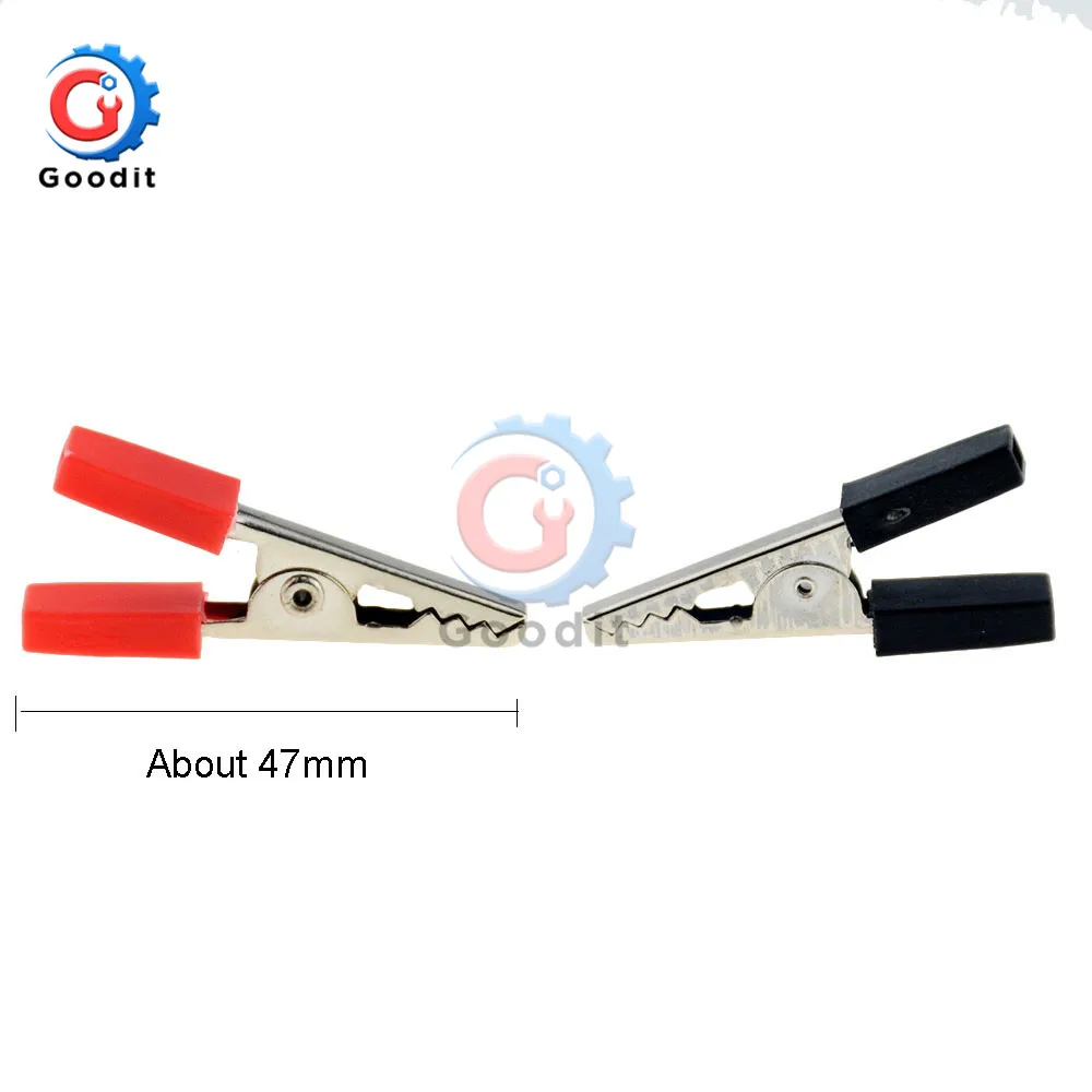 Зажимы типа крокодил 10 шт. изолированные пластиковые ручки для проводов