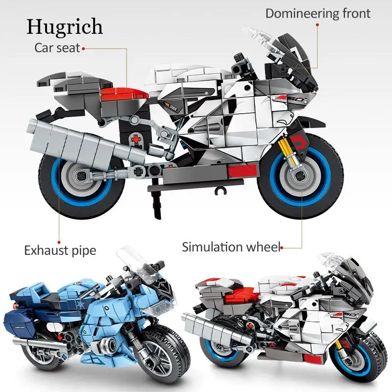 

City Off-road Motorbike MOC Model Bricks Speed Racing Motorcycle Creator Building Blocks Gifts Toys For Children