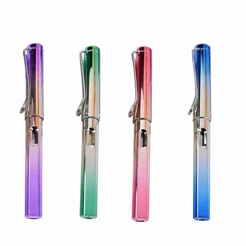

4 Colors Fashion Gradient Fountain Pen Business Student 0.5 Mm Extra Fine Nib Calligraphy Office Home Supply Writing Tool
