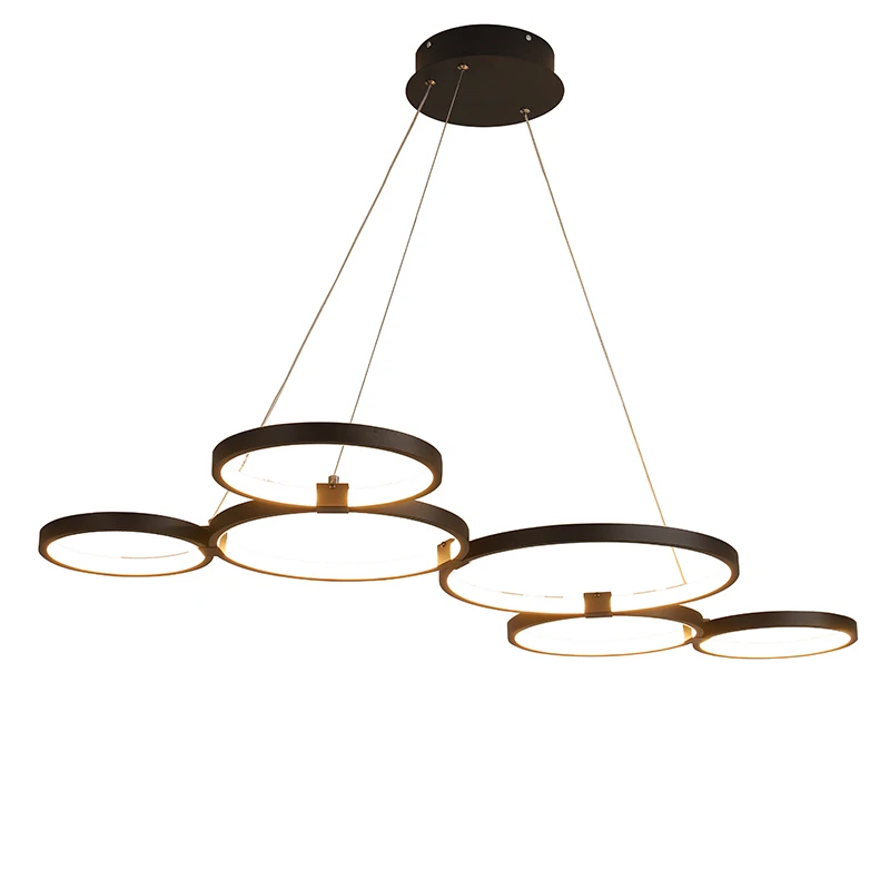 

Matte Black/White Color Modern Led chandelier for living room dining room bar kitchen room 110V 220V hanging chandelier for shop