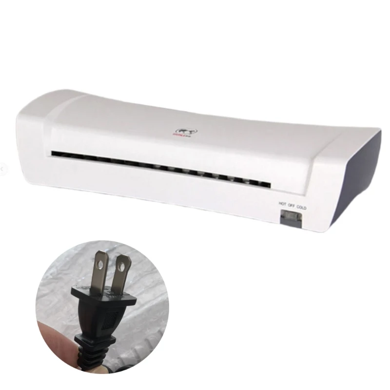 

Professional Thermal Office Hot Cold Laminator Machine for A4 Document Photo Plastic Film Roll Laminating 85DD