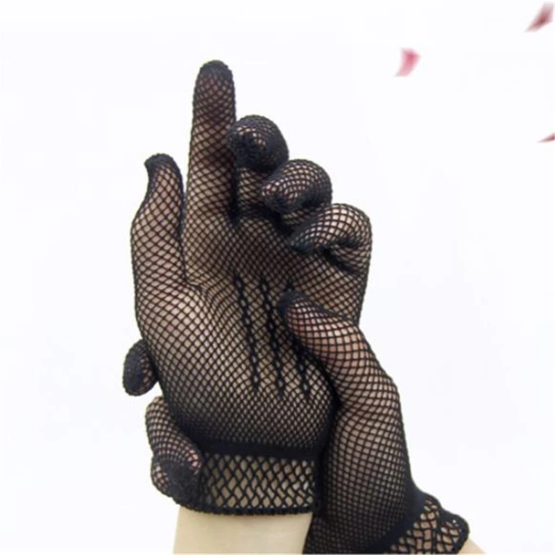 Перчатки женские короткие с защитой от УФ лучей пикантные модные кружевные из