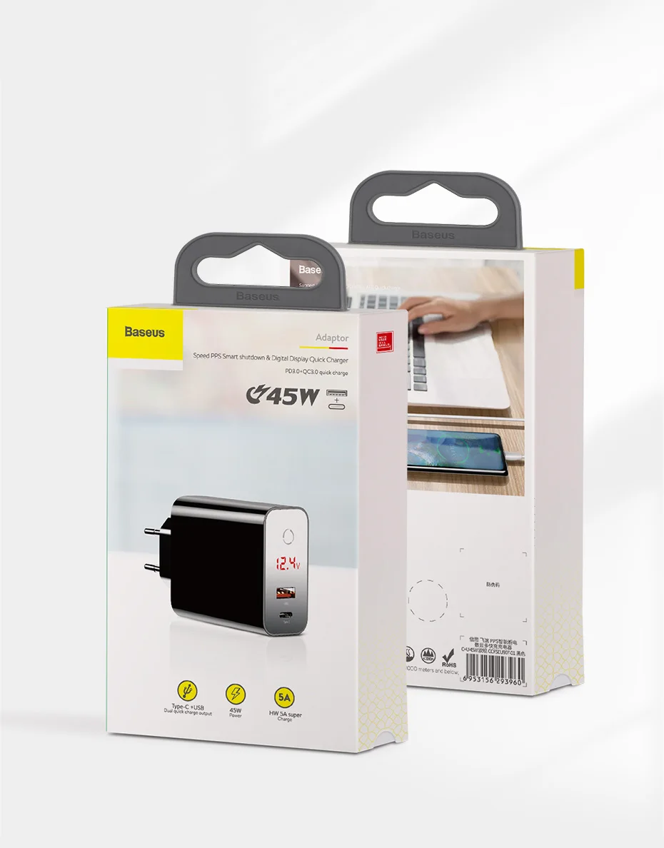 Baseus Quick Charge 4,0 3,0 USB зарядное устройство для iPhone 11 Pro Max samsung huawei мобильный телефон QC4.0 QC3.0 QC type C PD быстрое зарядное устройство