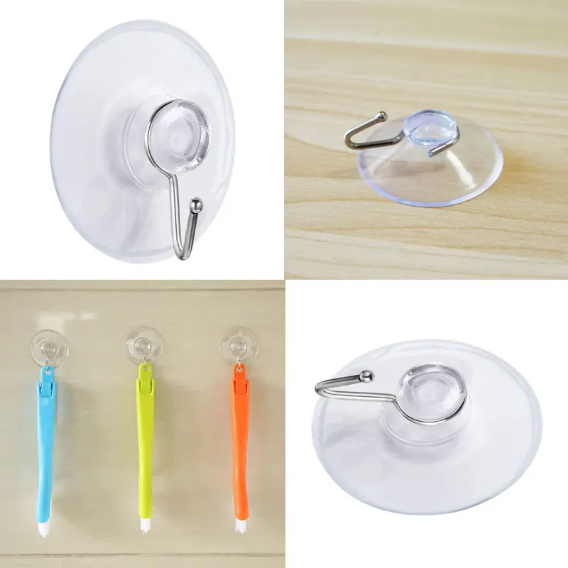 10 шт. 4 см прочная настенная присоска крючки прозрачные для кухни и ванной комнаты