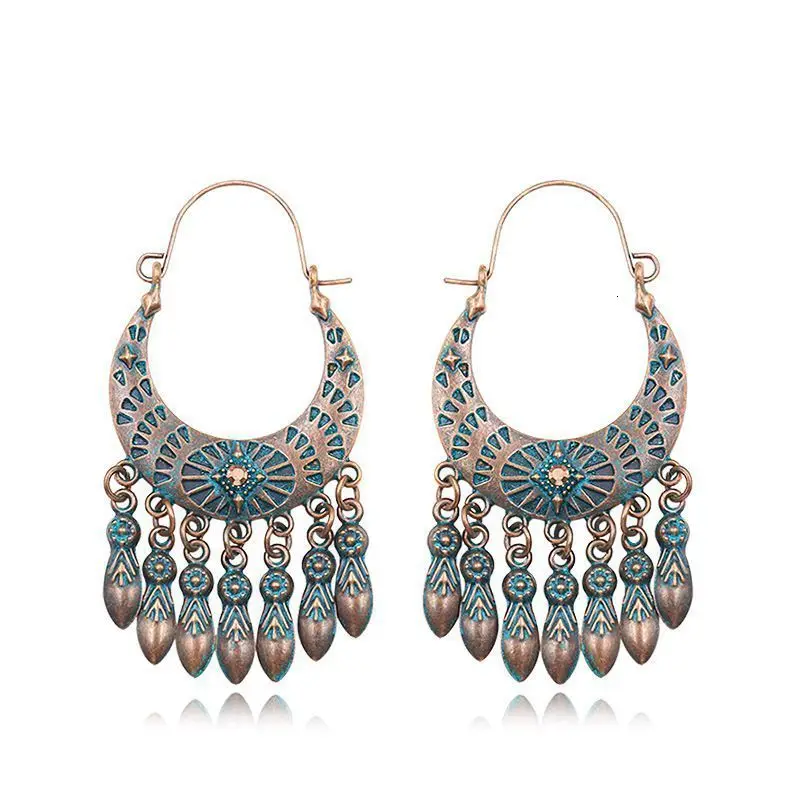 Женские винтажные серьги подвески в этническом стиле|Серьги-подвески| |