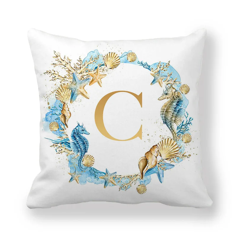 Английского алфавита белого цвета для подушек размером 45*45 см с буквами в