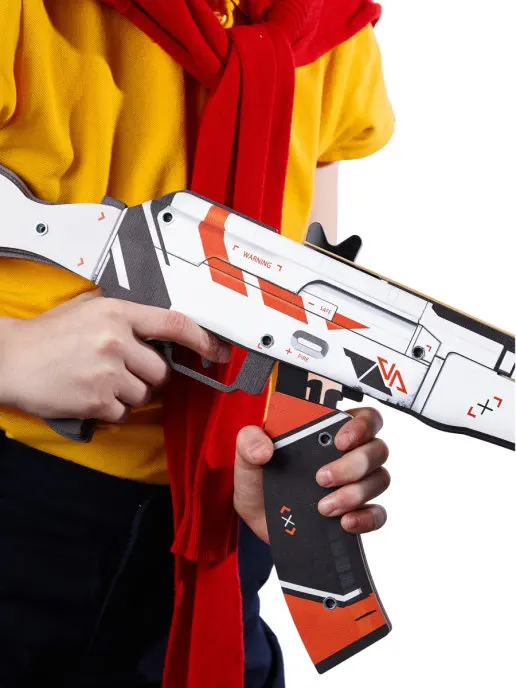Wooden weapons AK-47 ver. 1.6 Azimov (CS:GO) VozWooden / Toy wood weapon Gift for boy (Rubber cartridges)/ - Counter-Strike v. Plaything gun (knife)