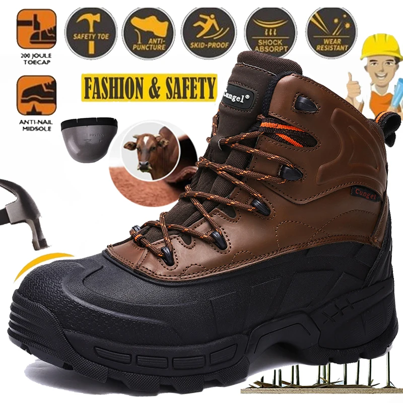

Men's Winter Safety Shoes Steel Toe Casual Shoes Puncture-resistant Lightweight Work Safety Sports Shoes For Men