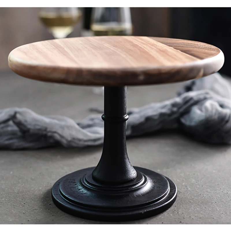 Деревянный поддон торт десерт высокие ножки тарелка Свадьба День рождения