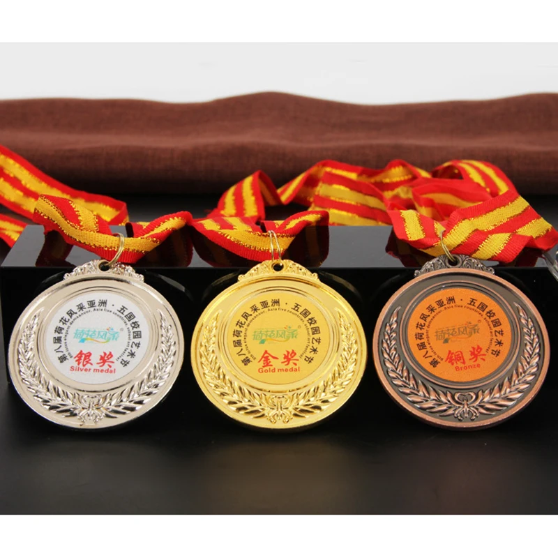 2020 пользовательские медали из цинкового сплава Позолоченные пшеничные для