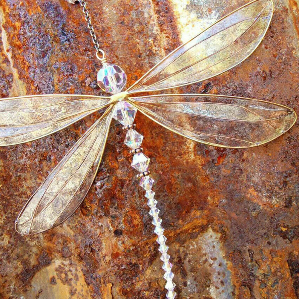 

Decor Dragonfly Hanging Ornament Crystal Decoration Decorative Exquisite
