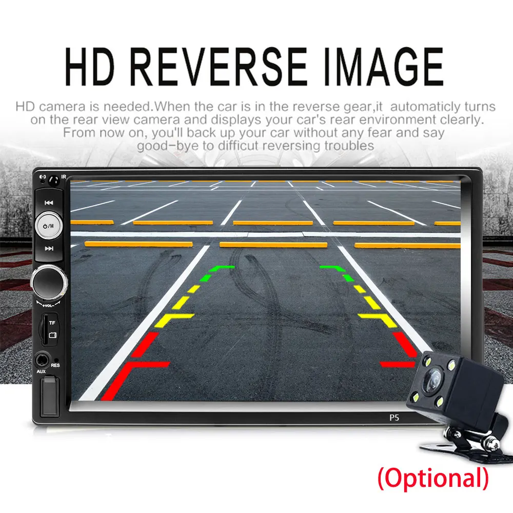 Автомагнитола AMPrime 2 din 7 &quotMP5 сенсорный экран цифровой дисплей Bluetooth