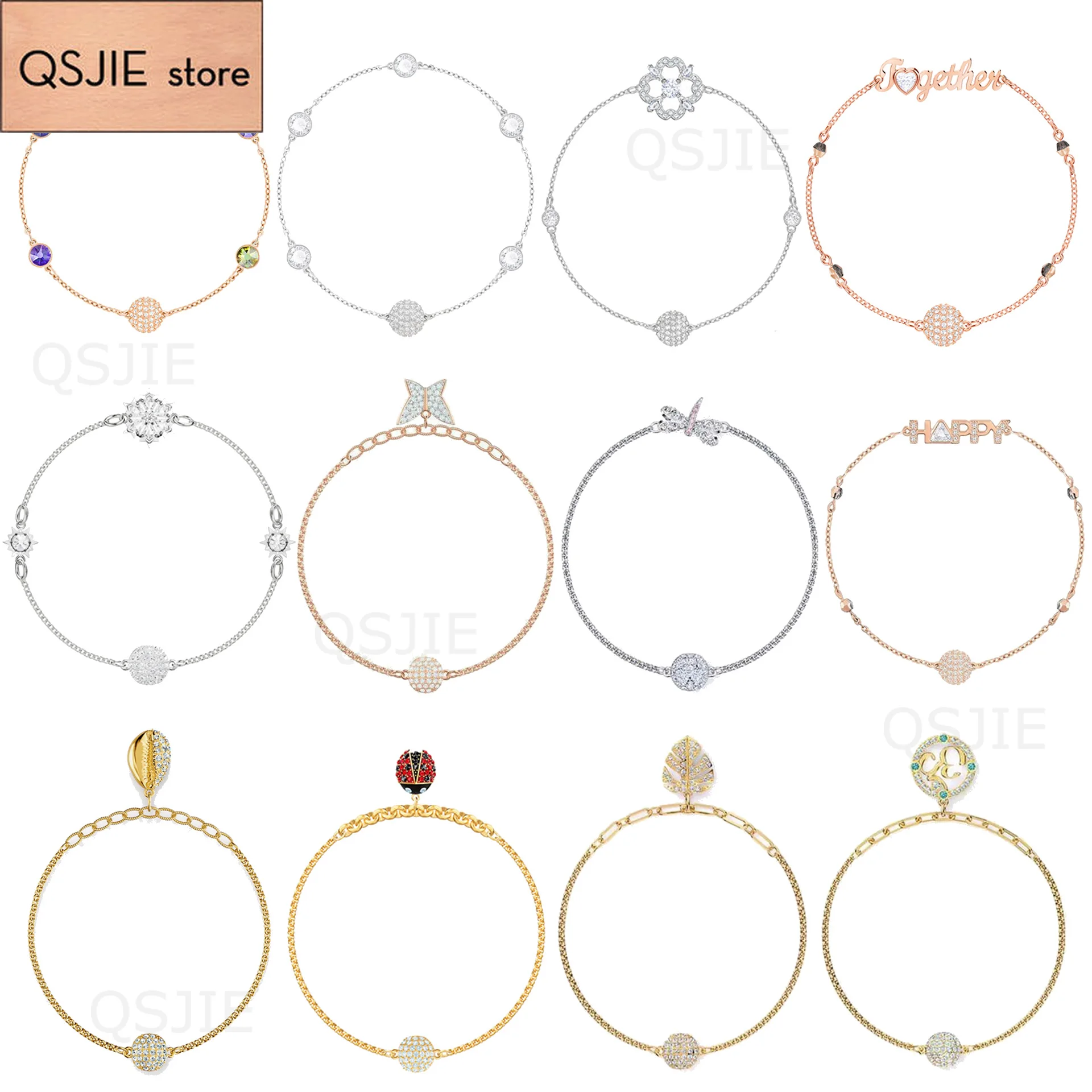 

Fashion jewelry swa1: 1 exquisite color Magnetic Clasp Charm Bracelet is the best gift for friends