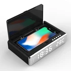 Цифровой будильник, светодиодсветодиодный зеркальные электронные часы, многофункциональные большие цифровые настольные часы с ЖК-дисплеем и календарем температуры