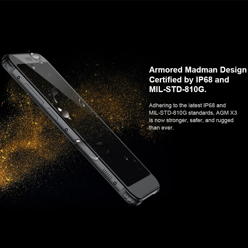 AGM X3 MIL-STD-810G прочный водонепроницаемый смартфон 8 Гб 256 ГБ SDM845 Octa 5,99 ''24MP камера двойной ящик динамик Лицо ID QC NFC телефон