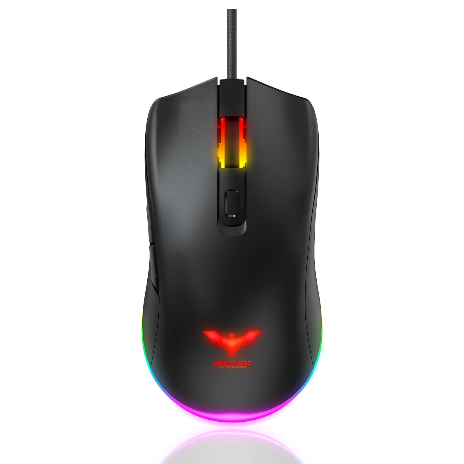 Проводная игровая мышь Havit USB Регулируемая DPI 6400 с 7 RGB подсветкой геймерская для