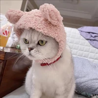 3 colors pet hat cat hat cat ear hat plush cute headgear photo accessories pet accessories cat accessories