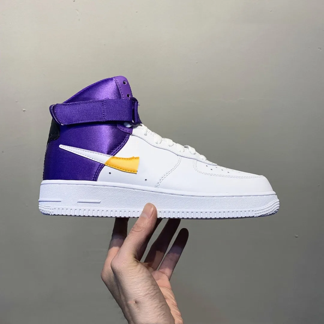 

Высокие повседневные спортивные кроссовки Air Force, прозрачная двухцветная подошва, Встроенная воздушная подушка на всю ладонь, оригинальный ...