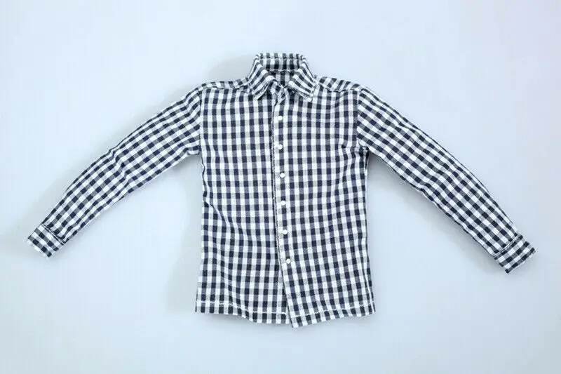 Модель немецкой рубашки в клетку времен Второй мировой войны D80149 в масштабе 1/6 для куклы 12 дюймов